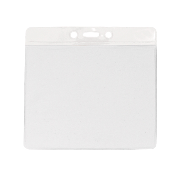 4.79" x 4.49" vinyl horizontal badge holder with colored bar.... from ASI 62088 IDProductsource