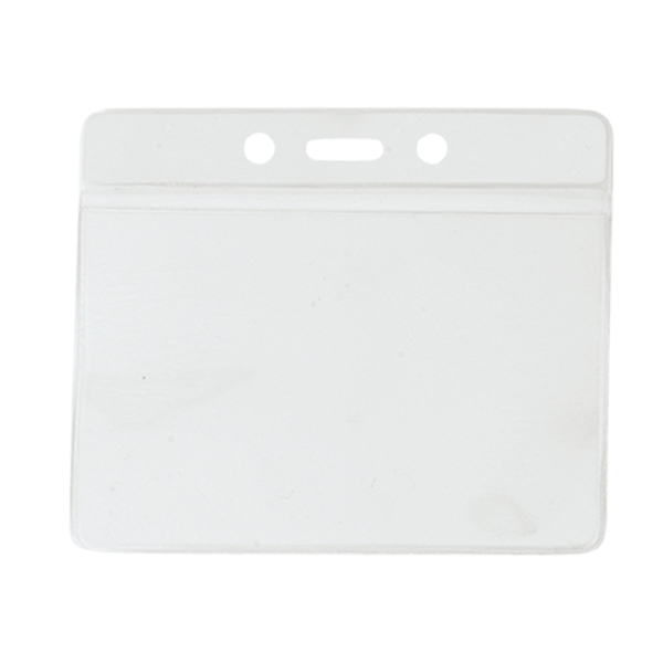 4.10" x 3.5" clear vinyl horizontal badge holder with color bar,... from ASI 62088 IDProductsource