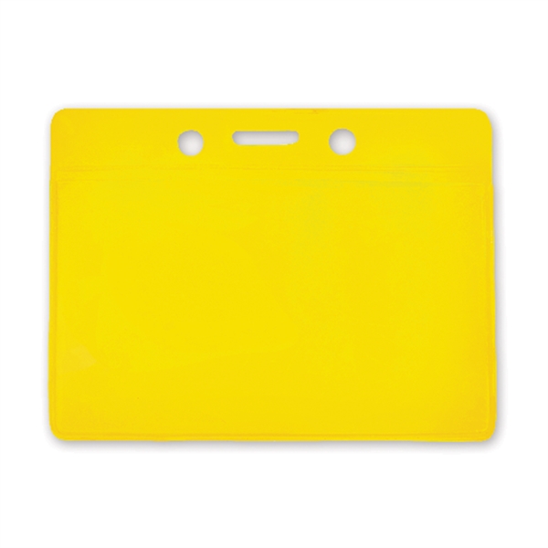 3.75" x 3" clear vinyl horizontal badge holder with color back,... from ASI 62088 IDProductsource