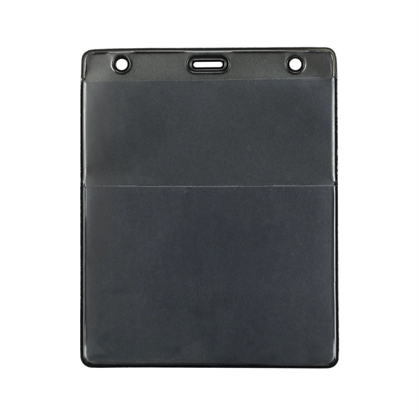 4.44" x 5.2" colored vinyl vertical top loading two-pocket badge holder... from ASI 62088 IDProductsource