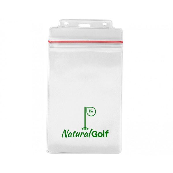 4.25" x 8.25" heavy duty vinyl vertical badge holder with resealable... from ASI 62088 IDProductsource