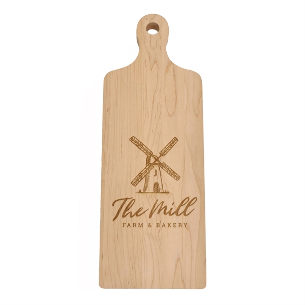5.5" x 15" maple, paddle shaped cutting board with juice track... from ASI 92531 Unique Custom Products / UCP
