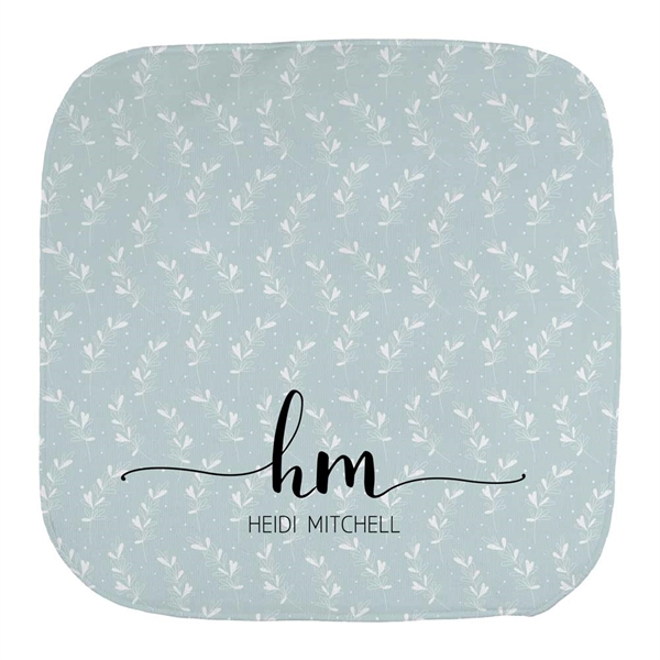 13" x 13" custom printed wash cloth with ultra-smooth synthetic micro... from ASI 92531 Unique Custom Products / UCP