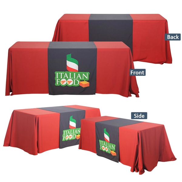30" x 88" wrinkle and flame resistant polyester runner for 8'... from ASI 61125 Hit Promotional Products / Hit®