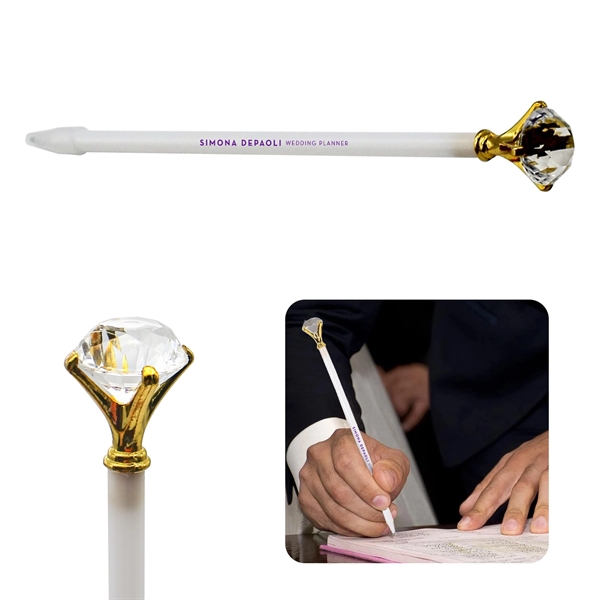 This pen feature a diamond topper, removable cap and write with... from ASI 52710 Lincoln Line