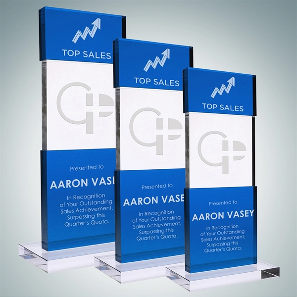 Tiered Post Award. Customize it by engraving a name, company logo,... from ASI 47791 Best Deal Awards
