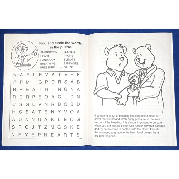 Know Your Emergency First Aid coloring and activity book.... from ASI 45815 Coloring Book Solutions