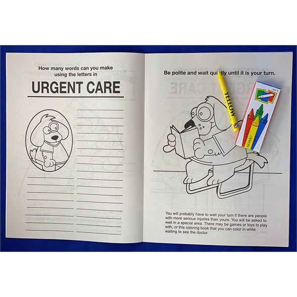 A trip to the urgent care center coloring book fun pack.... from ASI 45815 Coloring Book Solutions / Coloring Book Solutions™