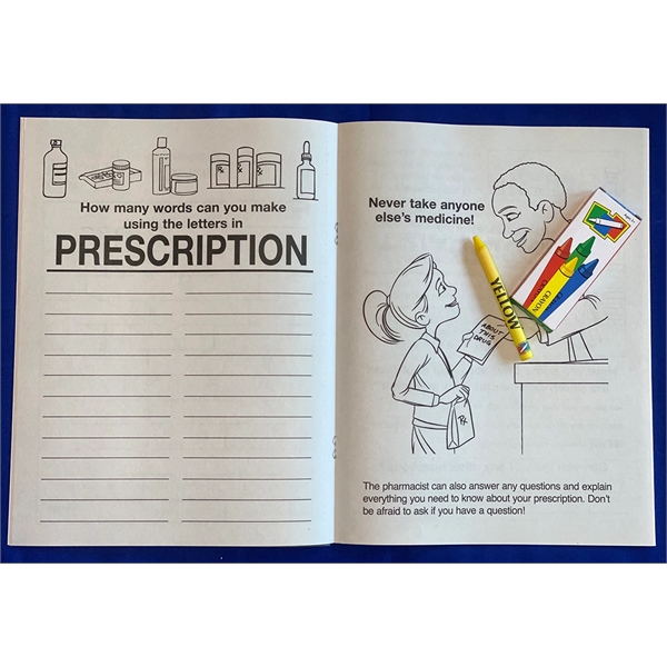 A Visit to the Pharmacy educational coloring and activity book.... from ASI 45815 Coloring Book Solutions / Coloring Book Solutions™