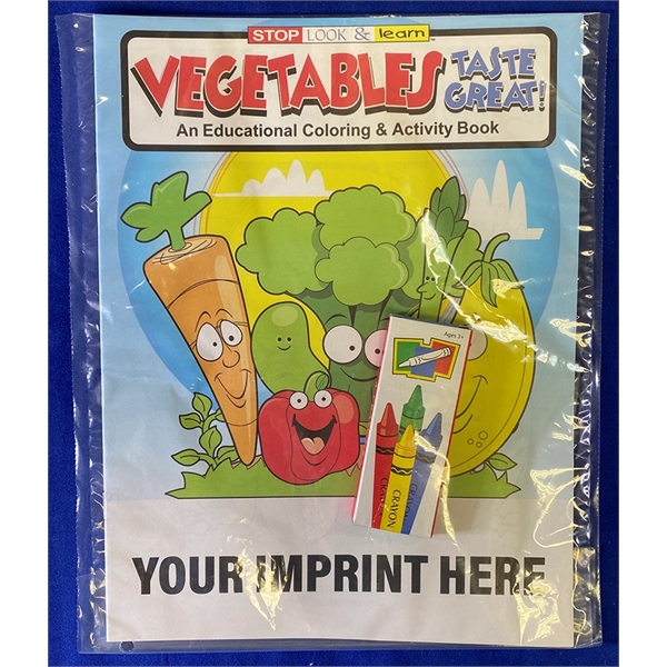 Vegetables Taste Great! Coloring Book with a 4-pack of brightly colored... from ASI 45815 Coloring Book Solutions