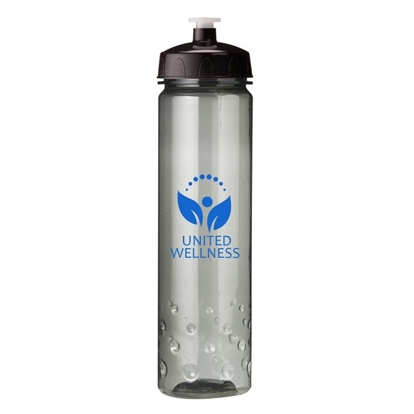 24 oz Plastic Sports Water Bottle with Euro body bubble design,... from ASI 52840 Evans Manufacturing