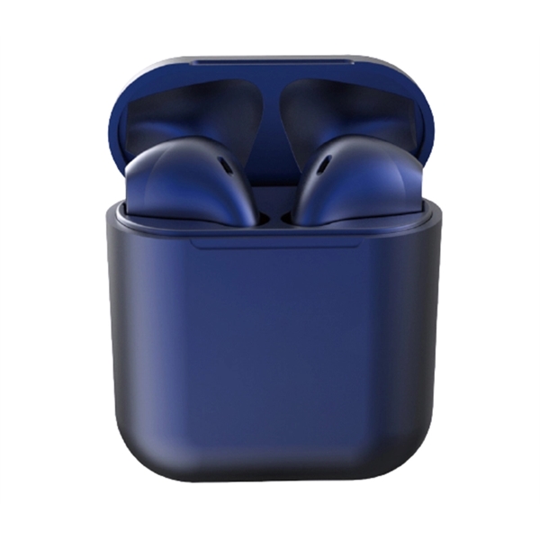 Wireless bluetooth earbuds with charging box with 1 color silkscreen imprint... from ASI 37218 Athena Promo (tm)