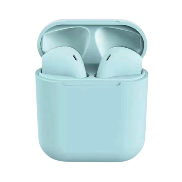 Wireless bluetooth earbuds with charging box with 1 color silkscreen imprint... from ASI 37218 Athena Promo (tm)