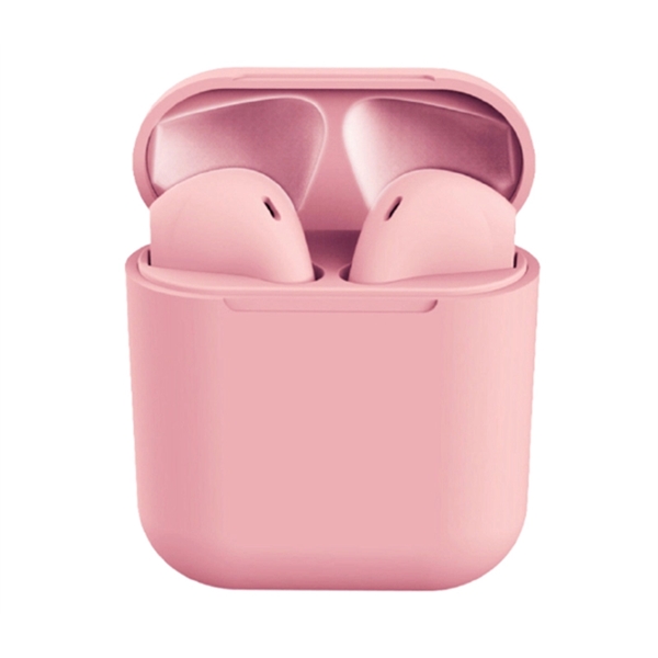 Wireless bluetooth earbuds with charging box with 1 color silkscreen imprint... from ASI 37218 Athena Promo (tm)