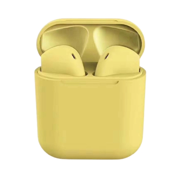Wireless bluetooth earbuds with charging box with 1 color silkscreen imprint... from ASI 37218 Athena Promo (tm)