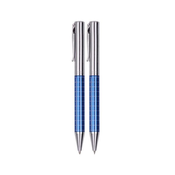 Executive metal ballpoint pen and pencil set with laser engrave on... from ASI 37218 Athena Promo (tm)