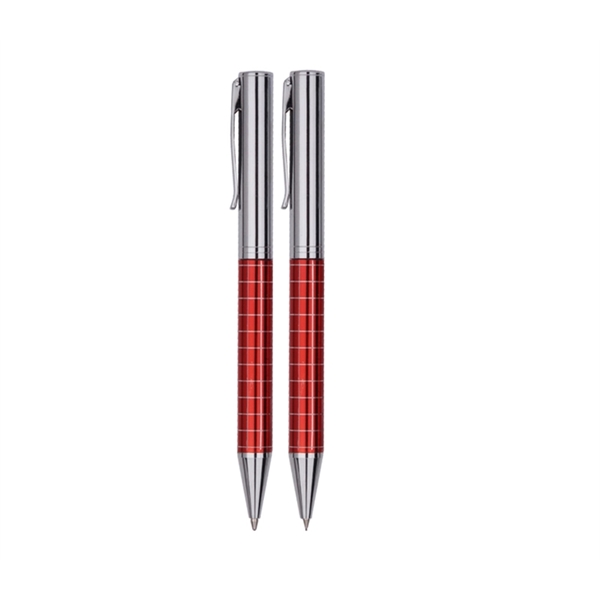 Executive metal ballpoint pen and pencil set with laser engrave on... from ASI 37218 Athena Promo (tm)
