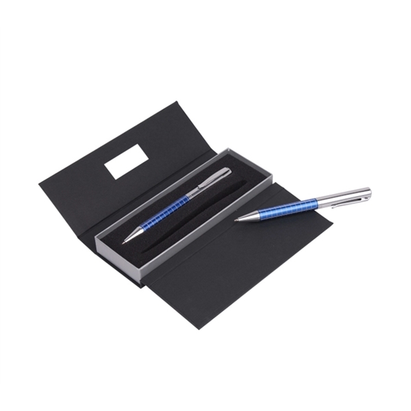 Executive metal ballpoint pen and pencil set with laser engrave on... from ASI 37218 Athena Promo (tm)