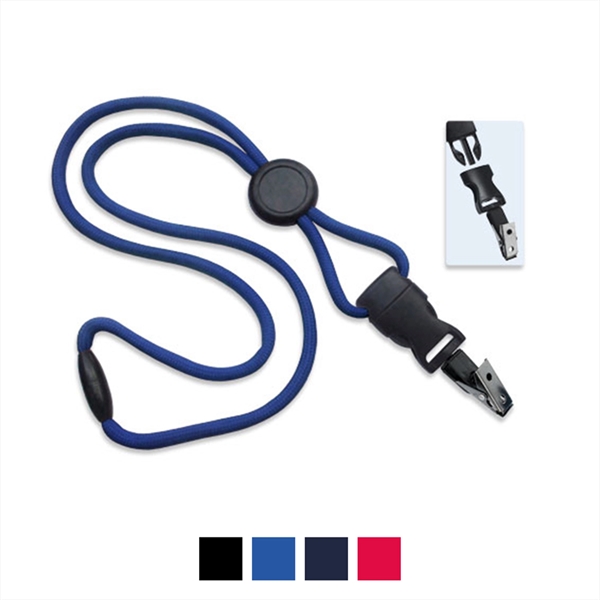 DTACH 36" 1/4" wide polyester lanyard with bulldog clip attachment.... from ASI 62088 IDProductsource