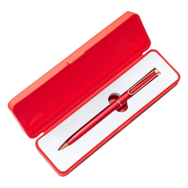 Colored metal pen set plus free laser engraving on 1 location... from ASI 37218 Athena Promo (tm)