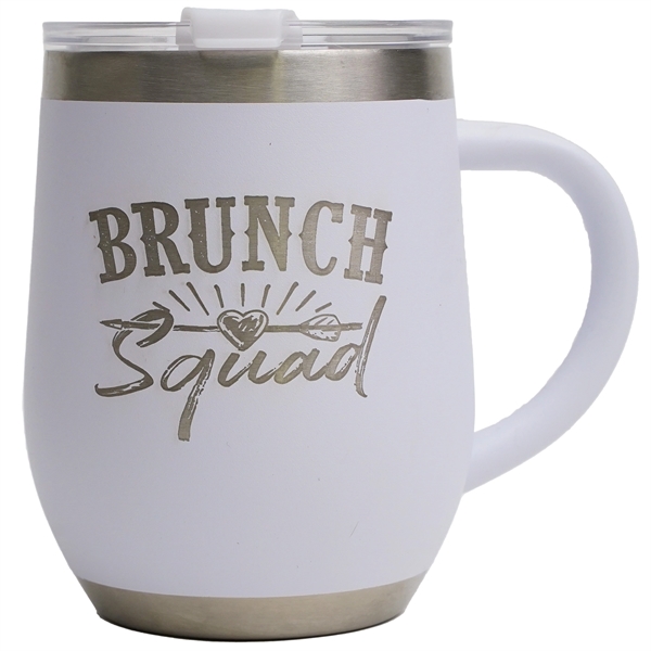 A 12 oz stainless steel, double-walled, & vacuum-sealed tumbler with a... from ASI 61966 HPG / Best Promotions USA