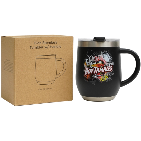 A 12 oz stainless steel, double-walled, & vacuum-sealed tumbler with a... from ASI 61966 HPG / Best Promotions USA