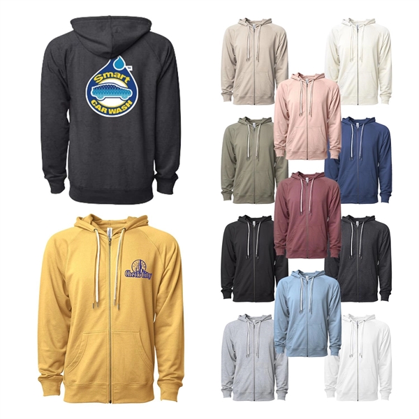 Unisex Lightweight Loopback Terry Zip Hood... from ASI 30208 A P Specialties / AP Specialties