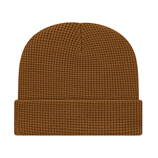 Waffle knit acrylic and polyester cap with cuff.... from ASI 43792 Cap America Inc
