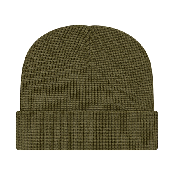 Waffle knit acrylic and polyester cap with cuff.... from ASI 43792 Cap America Inc
