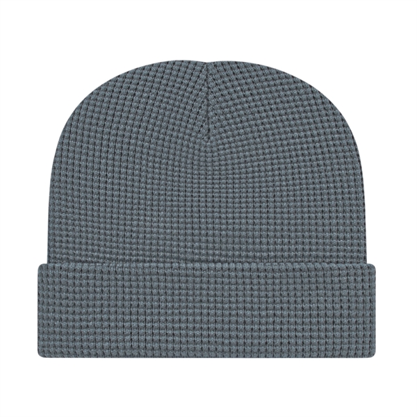 Waffle knit acrylic and polyester cap with cuff.... from ASI 43792 Cap America Inc