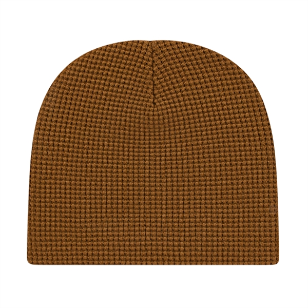 Acrylic and polyester waffle knit beanie with embroidered imprint.... from ASI 43792 Cap America Inc