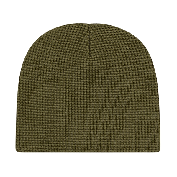 Acrylic and polyester waffle knit beanie with embroidered imprint.... from ASI 43792 Cap America Inc