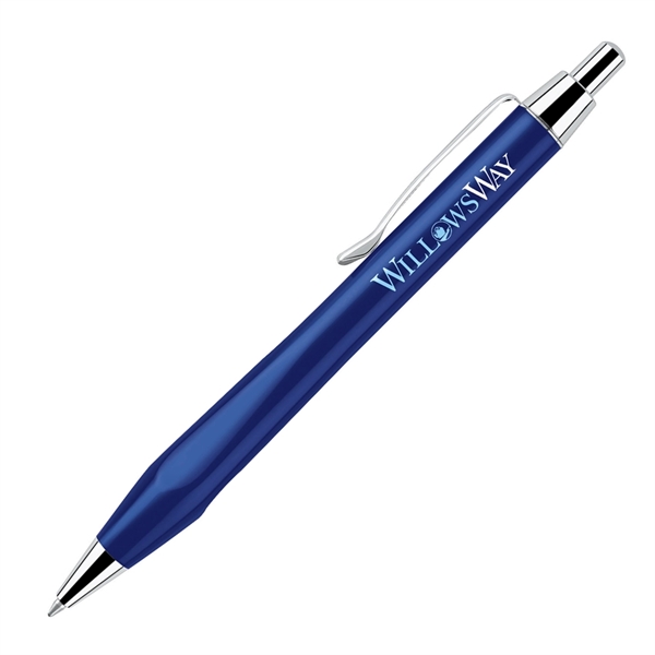 Click-action solid brass ballpoint pen with a triangular grip and chrome... from ASI 68190 Lungsal / Lungsal
