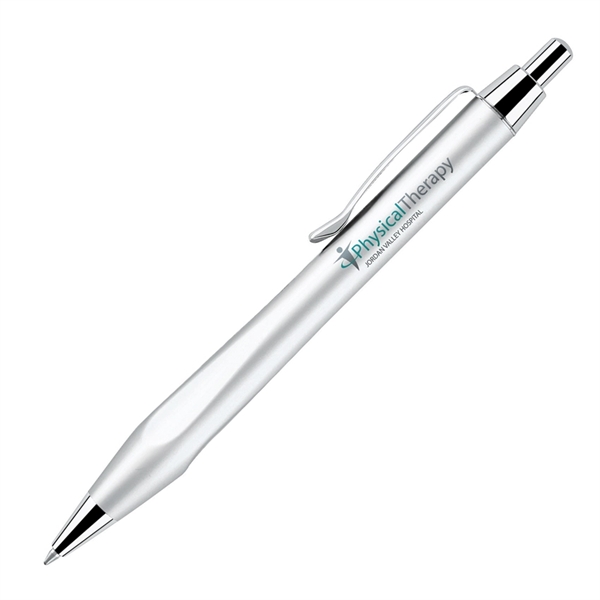 Click-action solid brass ballpoint pen with a triangular grip and chrome... from ASI 68190 Lungsal / Lungsal