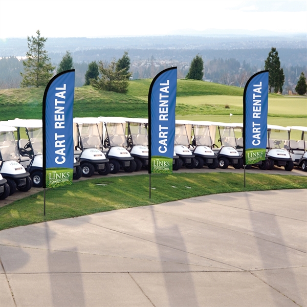 8' Double Sided Portable Half Drop Banner with Hardware Set. ACTUAL... from ASI 80228 Quinn