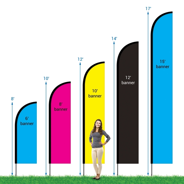 10' Single Reverse Portable Half Drop Banner with Hardware Set. ACTUAL... from ASI 80228 Quinn