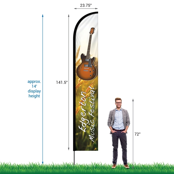 12' Double Sided Portable Half Drop Banner with Hardware Set. ACTUAL... from ASI 80228 Quinn