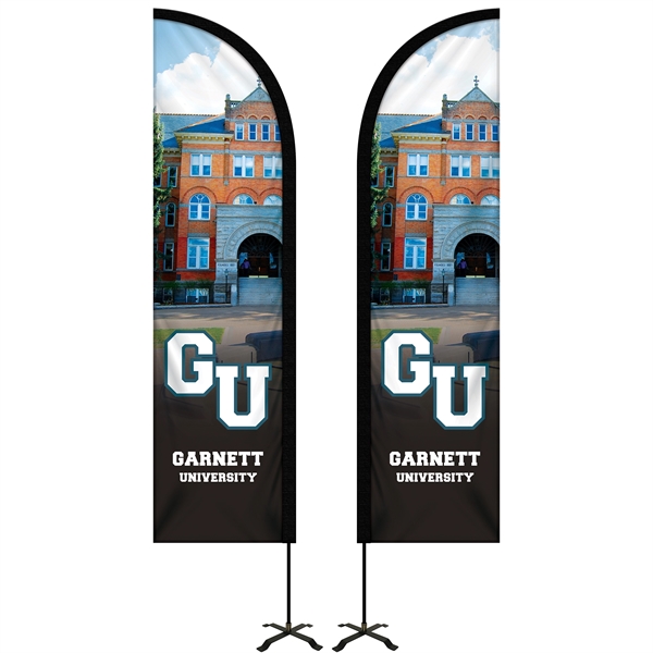 8' Portable Double Sided Half Drop Kit with Cross Base. ACTUAL... from ASI 80228 Quinn