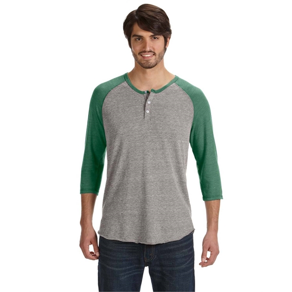 Alternative Unisex Eco-Jersey™ 3/4-SleeveRaglan Henley... from ASI 34063 alphabroder