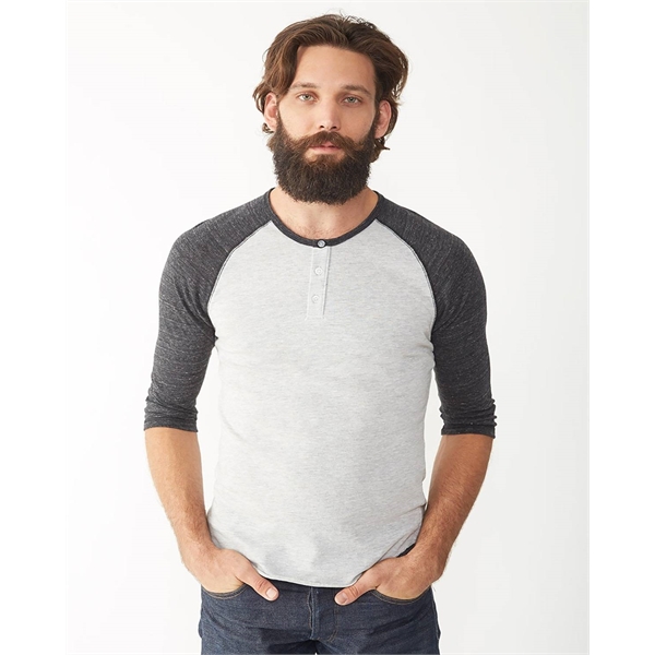 Alternative Unisex Eco-Jersey™ 3/4-SleeveRaglan Henley... from ASI 34063 alphabroder