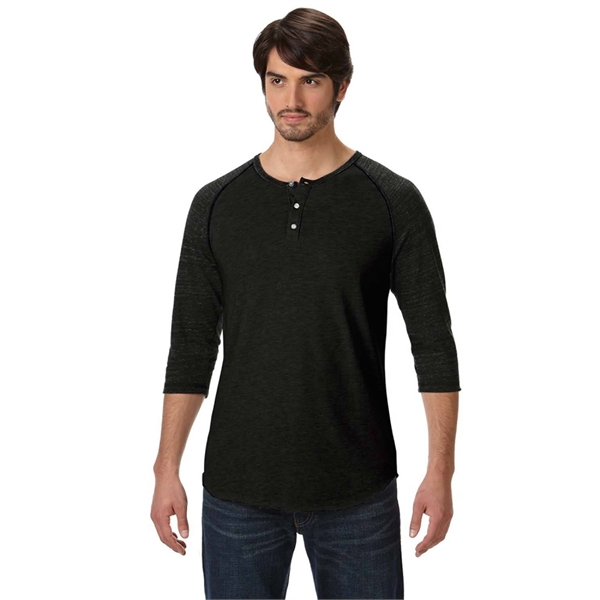 Alternative Unisex Eco-Jersey™ 3/4-SleeveRaglan Henley... from ASI 34063 alphabroder
