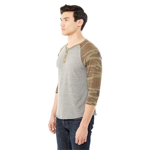 Alternative Unisex Eco-Jersey™ 3/4-SleeveRaglan Henley... from ASI 34063 alphabroder