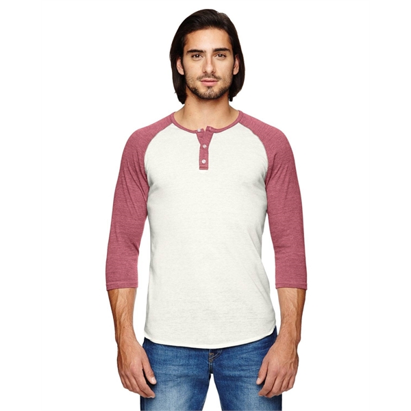 Alternative Unisex Eco-Jersey™ 3/4-SleeveRaglan Henley... from ASI 34063 alphabroder