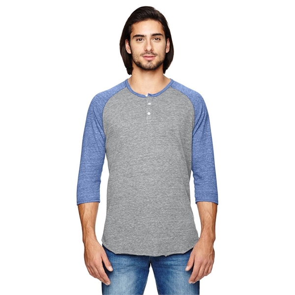 Alternative Unisex Eco-Jersey™ 3/4-SleeveRaglan Henley... from ASI 34063 alphabroder