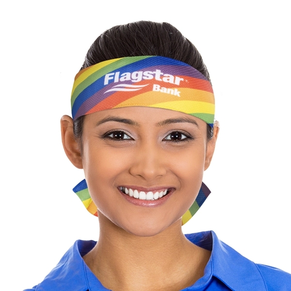 Rainbow colored headband with full color sublimation printing.... from ASI 98360 WOWLine / WOWLine®