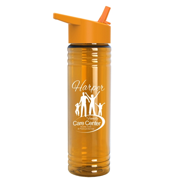 New Slim Cylinder Design 24 oz. Transparent Water Bottles with Flip... from ASI 55990 Garyline