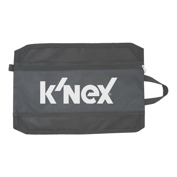 Ripstop polyester shoe carrying bag with mesh windows.... from ASI 31517 Admart Products