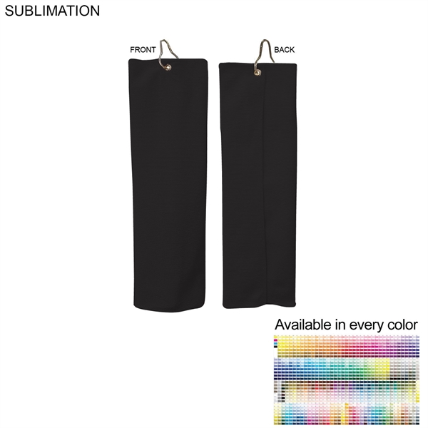 Colored Microfiber Dri-Lite Terry Golf Towel, Finished size 5x18, Trifold Grommet... from ASI 53509 FIEL-Fairdeal Import & Export / FIEL