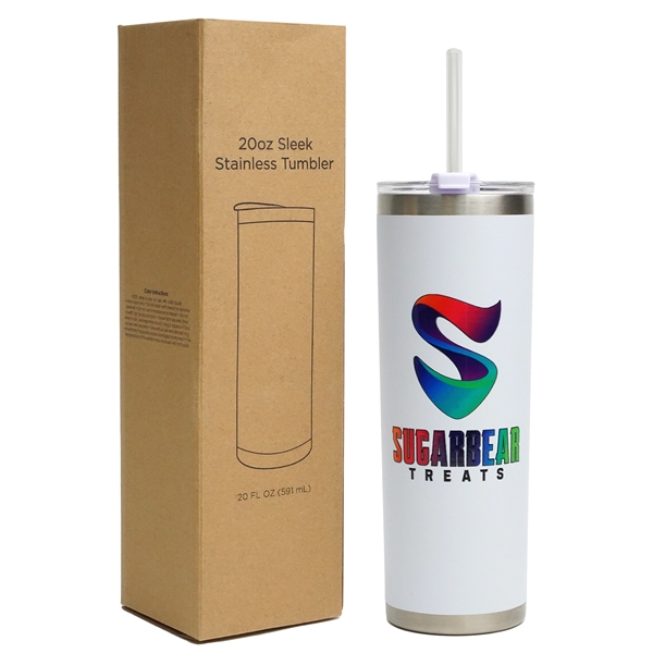 Premium stainless steel, double-walled, & vacuum-sealed 20 oz tumbler with a... from ASI 61966 HPG / Best Promotions USA