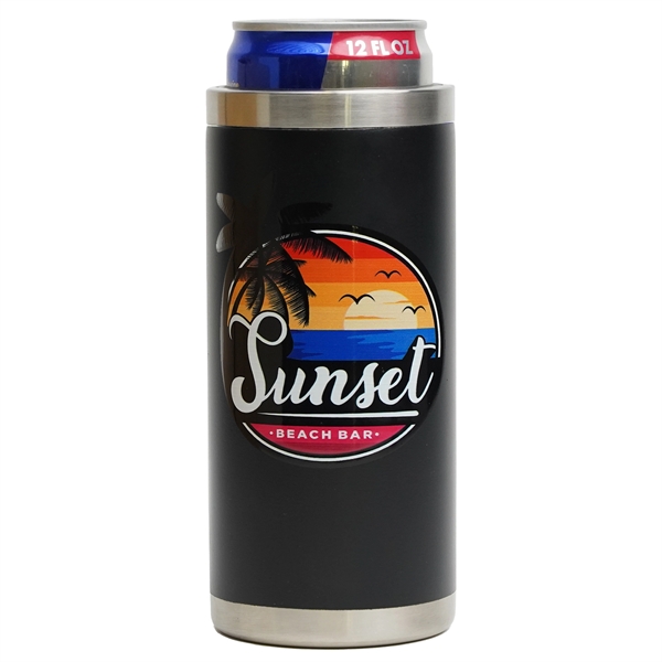 Double-walled vacuum-sealed stainless insulator for 12 oz slim cans.... from ASI 61966 HPG / Best Promotions USA